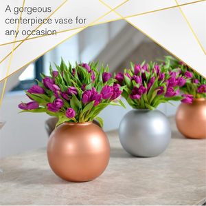 Cuivre fini fer fleur Vase nouveau Design décor de table pour les fêtes de mariage décor à la maison haute qualité Vase en métal - Product Image 3