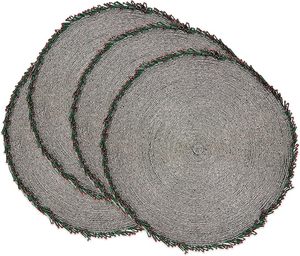 Luxury Decorative Dining <b>Table</b> <b>Cover</b> Unique Circular Shaped Glass Beaded Placemat for Wedding Christmas & Family Gatherings - Product Image 4