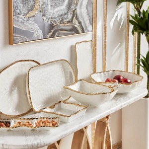 Lot de 3 bols décoratifs bas orchidées finition argentée pièces élégantes parfaites pour la table de bureau à domicile ou la fête d'Inde - Product Image 4