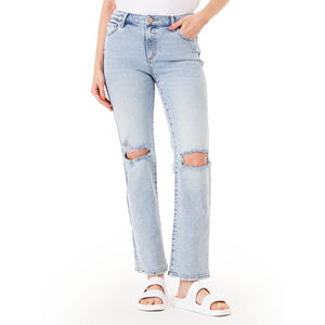Pantalon en jean Offre Spéciale surdimensionné pour femmes pantalon en jean délavé de couleur unie personnalisé pour femmes pantalon en jean élégant de BD - Product Image 1