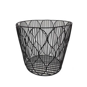Panier en fil de fer en métal au design élégant de forme ronde fini or pour panier de rangement de cuisine de table avec poignée - Product Image 6