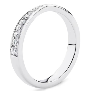 Anillo DE BODA étnico de plata 925 de media eternidad Moissanite Original corte redondo diamante Vermeil promesa fina anillo de boda - Product Image 1
