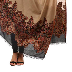 Professional Manufacturer's High Quality <b>Embroidered</b> Wool <b>Shawl</b> Lightweight Winter Accessories for Women Traditional <b>Shawls</b> - Product Image 5
