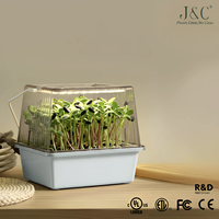 Kit de micro-légumes avec lampe de culture LED à spectre complet 8W, boîte de germination auto-arrosante, germinateur d'herbes aromatiques d'intérieur pour la maison et la cuisine, certifié CE