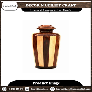 Handcrafted Eco-Friendly Carved Rosewood Cremation Urn Decorative Wooden Cylindrical <b>Tabletop</b> Urns for Human and Pet Bone Ashes - Product Image 5