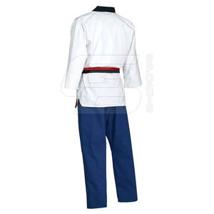 ชุดเครื่องแบบยูโดทำจากผ้าฝ้าย100% ชุดยูโดชุดแต่งกายศิลปะการต่อสู้โลโก้ตามสั่งสีแดง/ดำแห้งเร็วทนทาน - Product Image 3