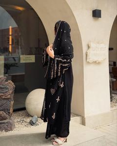 Top de trabajo de secuencia de bordado pesado de Georgette de imitación con manga de campana Palazzo bordado trabajo de corte Dupatta traje indio pesado - Product Image 4