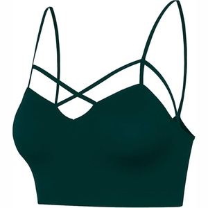 Sujetadores de gimnasio de Yoga de calidad superior personalizados Sujetador deportivo de mujer de LICRA de nailon sin costuras - Product Image 5