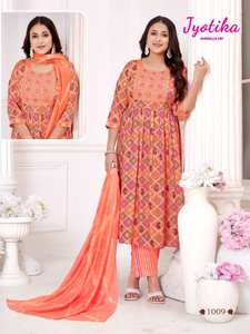 Classic Style Full Stitched Cotton Kurti with Bottom & Dupatta for <b>Indian</b> & <b>Pakistani</b> <b>Clothing</b> - Product Image 2