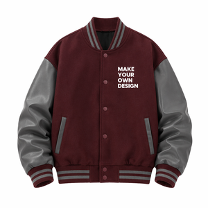 CUSTOM UNIVERSITY VARSITY <b>JACKET</b> WOOL BLEND <b>BASEBALL</b> <b>JACKET</b> EMBROIDERED LOGO OEM ODM WHOLESALE FACTORY - Product Image 4