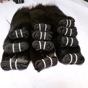 ผมมนุษย์แท้ติดหนังกำพร้าสองชั้นตรงสีธรรมชาติแบบไม่ผ่านกระบวนการ - Product Image 3