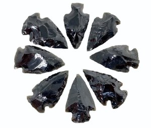Pointes de flèche en obsidienne noire de guérison indienne de la meilleure qualité 4-10 pouces en vrac pierre naturelle sculptée dans le style d'amour à vendre - Product Image 4