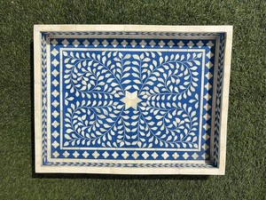 ถาดเสิร์ฟงานฝีมือคุณภาพสูง 100% ประดับด้วยกระดูก ดีไซน์หรูหรา ทนทาน ทันสมัย สีและรูปทรงปรับแต่งได้ สำหรับใช้ในบ้านและโรงแรม - Product Image 3