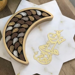 Plateau de service à étage unique en bois en forme d'étoile chic Impression en émail de qualité supérieure Taille personnalisée pour un usage domestique Cadeaux Eid Ramadan-par Zh Traders - Product Image 2