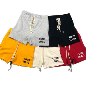 Pantalones cortos unisex transpirables de cintura alta con forro polar, logotipo personalizado, suministro al por mayor, pantalones cortos lisos con patrón de decoración para mujer - Product Image 3