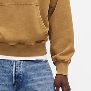 Sudadera con Capucha Casual de Hombros Caídos para Hombre, Diseño con Bolsillos Tipo Canguro y Logotipo Personalizado, Servicio OEM a Precio de Fábrica 2026 - Product Image 4