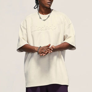 เสื้อยืดผู้ชายแบบสวมหัวผ้า100% เนื้อละเอียดลายตัวอักษรสามมิติแฟชั่นตาม3D ตามสั่งไม่เป็นขนแห้งเร็ว - Product Image 1