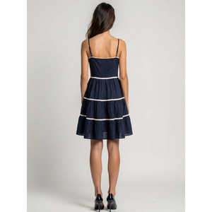 Vestido Midi de Algodón Tejido a Mano con Estampado Floral, Elegante, Informal, para Fiesta, con Tirantes Finos, Cintura Natural, Transpirable, Logotipo Personalizable, Talla XS - Product Image 4