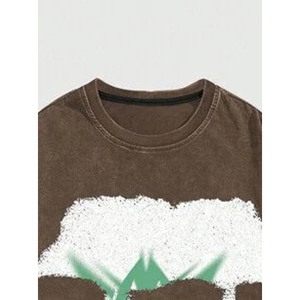 Camiseta deportiva tejida de microfibra de algodón 100% para hombre, Camiseta estampada de manga corta de Color sólido con logotipo personalizado - Product Image 6