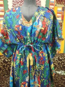 Caftan long en coton à fleurs indiennes, robe de plage pour femmes, vêtements de nuit, tenue de soirée confortable - Product Image 2