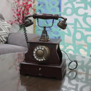 Phong Cách Cổ Bằng Gỗ Điện Thoại Quay Retro Bàn Điện Thoại Cho Nhà Văn Phòng Trang Trí Nội Thất Món Quà Tuyệt vời Cho Người Thu Sưu Tầm Và Những Người Yêu Thích Cổ Điển - Product Image 2