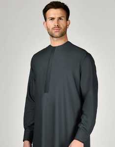 Thobe Étnico 2025 para Hombre, Thobe/Jubba Árabe para Hombre, Vestimenta Musulmana, Túnica Saudí, Abaya Transpirable, Moda Personalizada - Product Image 2