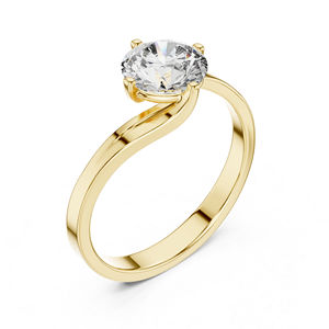 Anillo de Compromiso para Mujer de Oro Blanco de 14K con Diamante Cultivado en Laboratorio de 1 Quilate |   Certificado por IGI |   Anillo de Estilo Étnico para Fiestas |   Nuevo Diamante - Product Image 3