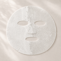 Y145 Substrat de masque facial en gaze médicale en fibres végétales blanches biodégradables, fil de coton stérile et soie, marque VOOLGA, pour peau sensible