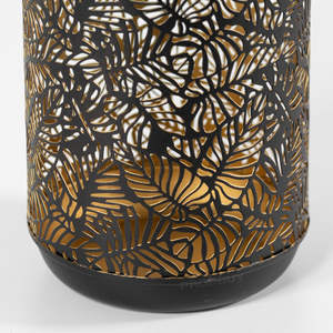 Farol Decorativo de Metal con Diseño de Hojas, Portavelas con Brillo Cálido para Sala de Estar, Balcón, Jardín, Decoración del Hogar - Product Image 3