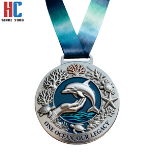 Médaille de Sauvageutre de la Conservation de la Vie Marine en Métal Émaillé, Plaqué Or, Style Professionnel 3D, Logo Personnalisé, Fabrication sur Mesure depuis 20 Ans - Product Image 4