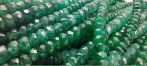 Cuentas de cuentas de Esmeralda natural de 4mm, piedras preciosas sueltas facetadas de corte zambiano, patrón de joyería verde, piedra Rondelle, cuerdas de 10-1000 piezas - Product Image 3