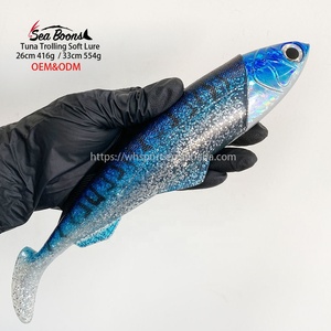 All'ingrosso Set di <span class=keywords><strong>esche</strong></span> pelagiche da 26cm 33cm testa di piombo <span class=keywords><strong>con</strong></span> una coda di Silicone grandi <span class=keywords><strong>esche</strong></span> da <span class=keywords><strong>pesca</strong></span> al tonno - Product Image 1
