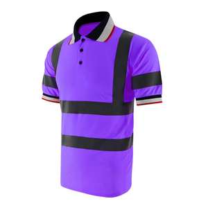 Camisetas Polo de Seguridad Reflectantes de Dos Tonos para Trabajadores de Seguridad Vial, Fabricadas con Tela 100% Algodón, Venta al por Mayor - Product Image 3