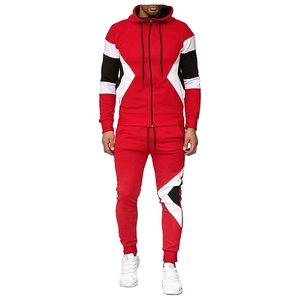 Ensemble de survêtement personnalisé pour homme 100 % coton, automne, avec pull à fermeture éclair intégrale, coupe-vent épais, séchage rapide, pour usage quotidien et entraînement sportif - Product Image 4