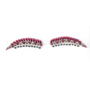 2023 Latest Design Pink And White Two Colour Rhinestone Decorative Face Online Tattoo On Eyebrow Product At Wholesale Price