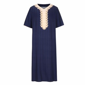 Manches courtes islamique Jubba Thobe hommes mode vêtements islamiques arabie saoudite dubaï caftan robe Thobe - Product Image 2