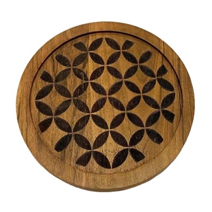 High Quality Bamboo Wooden Cup <b>Coasters</b> Low Prices Round Wood <b>Coaster</b> Supplier <b>Holder</b> Made India - Product Image 2