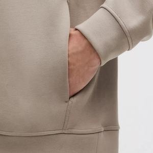 <b>Quarter</b> <b>Zip</b> Sweater Pullover Custom Logo Half Zipper Polar <b>Fleece</b> <b>Mens</b> Oversize Sweatshirt - Product Image 5