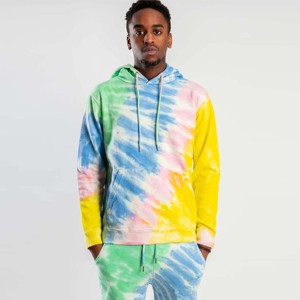 Ensemble de survêtements tie-dye pour hommes-Vêtements de détente élégants et confortables, parfaits pour les vêtements décontractés, les activités de plein air et la détente - Product Image 1