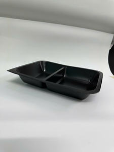 Petit ensemble de 2 barquettes transparentes en PET, barquettes pratiques et sans danger pour les aliments, adaptées pour l'emballage de nouilles, de sushis et de hamburgers à emporter - Product Image 2