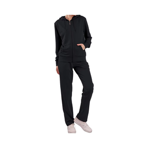 Conjunto Deportivo de Invierno para Mujer al por Mayor, de Alta Calidad, Transpirable, Ligero, de Poliéster/Algodón, Pantalones Deportivos con Capucha y Cordón Ajustable - Product Image 1