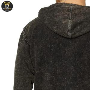 Chándal de lavado ácido de color sólido personalizable de alta calidad para hombre estilo de invierno con cuello con capucha transpirable y cómodo - Product Image 6