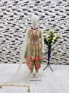 Dhoti salwar ชุดเดรสสำหรับเด็กผู้หญิงชาวอินเดียนเดรสดีไซน์เนอร์2025สำหรับงานปาร์ตี้ - Product Image 3