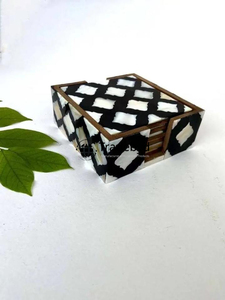 Posavasos con incrustaciones de fregona hecho a mano de lujo Tradebyd, accesorio de mesa artístico elegante para regalar - Product Image 2