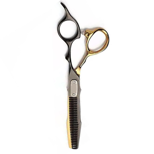 Vente en gros 440C Ciseaux de coiffeur allemands en acier inoxydable couleur or noir outil de beauté amincissant pour la coupe de cheveux - Product Image 5