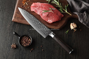 ชุดมีดเชฟสแตนเลส8นิ้วแบบมืออาชีพงานแฮนด์เมดมีดดามัสกัสใบมีดโรสวูดหัตถกรรมเหล็กครัวนานาชาติ - Product Image 6