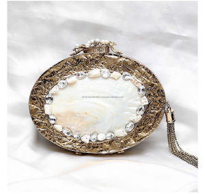 High Quality Ladies Evening Clutches <b>Bag</b> Diamante <b>Pearl</b> Beaded Shaped Box Wedding Bridal Dinner Purse with Stone Pattern - Product Image 2