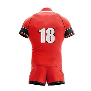 Customized Youth Rugby Uniform Medium Fit Polyester Compression Striped Set with Team Logo Modern Athletic Style - Product Image 6