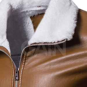 Veste en cuir personnalisée Veste en cuir légère Veste d'hiver en cuir respirante pour hommes - Product Image 4