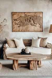 Tabouret rond en corne de style animal, fait main, toucher réel, table d'appoint moyenne, support, art et objets de collection, décoration intérieure - Product Image 6